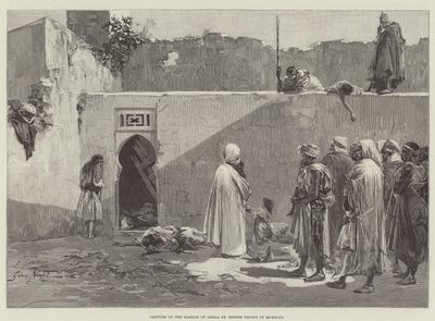 Verovering van de Kasbah van Arbaa door Berberse troepen in Marokko door Gabriel Nicolet